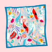 Silk Cotton Scarf - Abstract Oz Pink